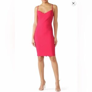 Likely Scalloped Pink Mini Dress
